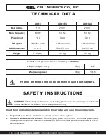 Preview for 2 page of CRL LD318 Instruction Manual