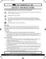 Preview for 4 page of CRL MFT1 Set Up And Operating Instructions Manual