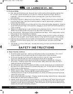 Preview for 5 page of CRL MFT1 Set Up And Operating Instructions Manual