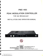 Предварительный просмотр 1 страницы CRL PMC-450 Installation And Operation Manual