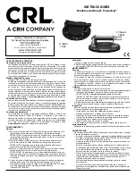 Preview for 2 page of CRL Wood's Powr-Grip TS8P Instructions