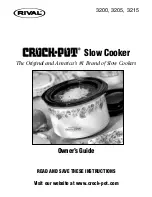 Crock-Pot 3200 Owner'S Manual preview