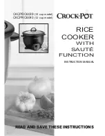 Crock-Pot CKCPRC6039 Instruction Manual preview