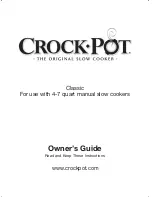 Preview for 1 page of Crock-Pot Classic Owner'S Manual