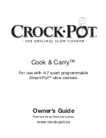 Предварительный просмотр 1 страницы Crock-Pot Cook & Carry SCCPVL605 Series Owner'S Manual