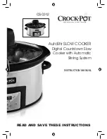 Crock-Pot CSC012 Instruction Manual preview