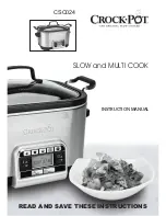 Crock-Pot CSC024 Instruction Manual preview