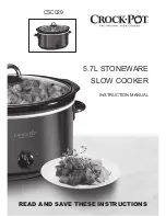 Crock-Pot CSC029 Instruction Manual preview