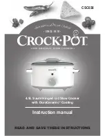 Crock-Pot CSC038 Instruction Manual preview