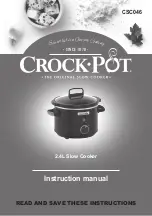 Preview for 1 page of Crock-Pot CSC046 Instruction Manual