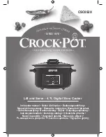 Preview for 1 page of Crock-Pot CSC052X Instruction Manual