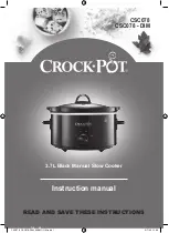 Preview for 1 page of Crock-Pot CSC078 Instruction Manual