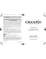 Crock-Pot Designer Series Owner'S Manual предпросмотр