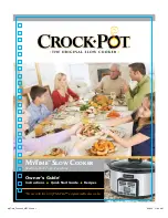 Crock-Pot MyTiMe Owner'S Manual preview