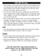 Предварительный просмотр 23 страницы Crock-Pot SCCPAC608-P User Manual