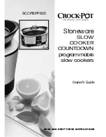 Crock-Pot SCCPBPP605 Owner'S Manual preview