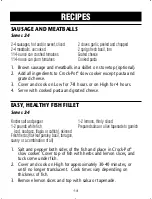 Preview for 14 page of Crock-Pot SCR250 Owner'S Manual