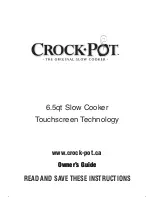 Crock-Pot SCVT650-PS Owner'S Manual preview