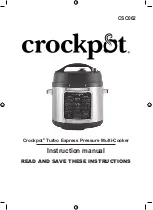 Предварительный просмотр 1 страницы Crockpot Turbo Express CSC062 Instruction Manual