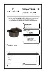 Preview for 16 page of Crofton CAST IRON 5.5 QT User Manual