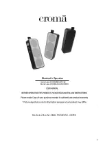 Предварительный просмотр 1 страницы croma BT-022 User Manual