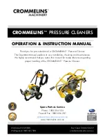 Crommelins 3000psi Petrol Operation & Instruction Manual предпросмотр