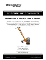 Preview for 1 page of Crommelins CFGKUB Operation & Instruction Manual