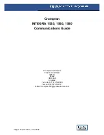 Crompton integra 1530 Communications Manual preview