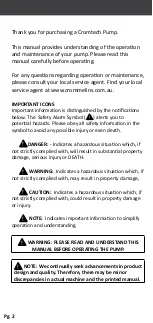 Preview for 2 page of Cromtech CTP301 Operation Manual