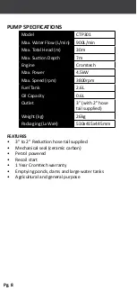 Preview for 8 page of Cromtech CTP301 Operation Manual