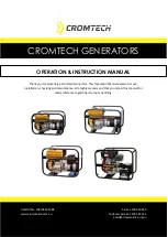 Preview for 1 page of Cromtech TG100BPE Operation & Instruction Manual