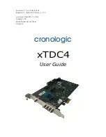 Cronologic xTDC4 User Manual предпросмотр