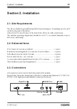 Предварительный просмотр 11 страницы Cronyx E1 - L/S Nstallation And Operating Manual