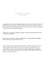 Preview for 2 page of Crosley Furniture CF020236 Manual