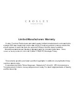 Preview for 4 page of Crosley Furniture CF020236 Manual