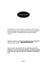 Preview for 2 page of Crosley Furniture PALM HARBOR CO7107-BR Manual