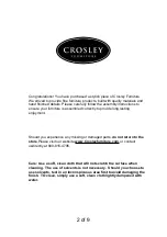 Preview for 2 page of Crosley Furniture Palm Harbor CO7122-BR Manual