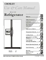 Crosley 241024401 Use And Care Manual preview