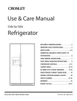 Preview for 1 page of Crosley 242111500 Use & Care Manual