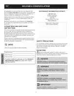 Preview for 2 page of Crosley 242111500 Use & Care Manual