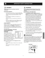 Preview for 3 page of Crosley 242111500 Use & Care Manual