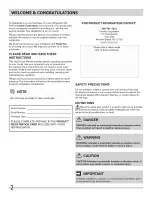 Preview for 2 page of Crosley 242111501 Use & Care Manual