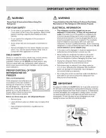 Preview for 3 page of Crosley 242111501 Use & Care Manual