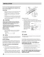 Preview for 4 page of Crosley 242111501 Use & Care Manual