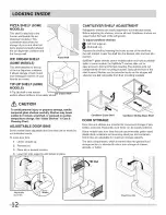 Preview for 12 page of Crosley 242111501 Use & Care Manual