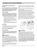 Preview for 16 page of Crosley 242111501 Use & Care Manual