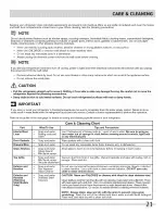 Preview for 21 page of Crosley 242111501 Use & Care Manual