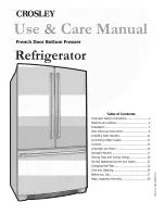 Preview for 1 page of Crosley 242116500 Use & Care Manual