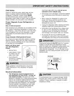 Preview for 3 page of Crosley 242116500 Use & Care Manual