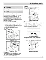 Preview for 17 page of Crosley 242116500 Use & Care Manual